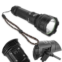 GERMINA DER ELECTRIKER Linterna LED táctica recargable para camping IP44 1500lm