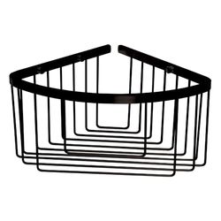 Kibath Panier Porte-Gel d'angle ALB Finition Noire Mate fabriqué en Laiton