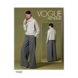 Vogue V1642Z Patterns-V1642Z-Misses>Abiti e CoordinateDa TopDa Donna>Pantaloni, Tute e Pantaloncini, Carta, Bianco, Variabile