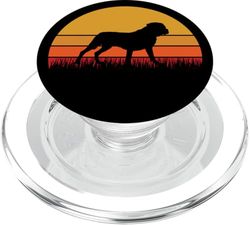 Rottweiler Rottie Dog - Sunset Retro Dog Mom Dad PopSockets PopGrip para MagSafe