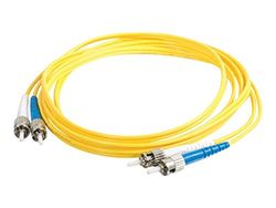 C2G Câble Fibre Optique 5 m pour Applications Gigabit Ethernet St/St LSZH Duplex Multimode 9/125 SM
