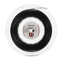 Wilson WRZ907600 Corda da Tennis Revolve Spin, Bobina 200 m, Unisex, Nero, 1.30 mm