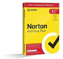 Norton Antivirus Plus 2024, 1 Dispositivo, Licenza di 1 anno con rinnovo automatico, PC o Mac