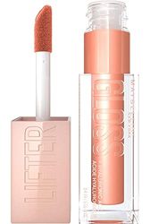 Maybelline New York Lifter Gloss, lucidalabbra all'acido ialuronico, effetto rimpolpante e idratante, ambra (007), 5,4 ml