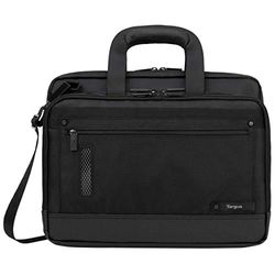 Targus Revolution Travel Topload 15" Laptop Briefcase for Business Professional with Checkpoint-Friendly TSA Screening, Zip-down Workstation Accessory Pockets, Trolley Strap, Black (TTL416US)