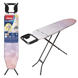 Vileda Diamond Small Ironing Board - Height Adjustable up to 91cm - Foldable - Longer Like New - Compact and light - 114 x 33cm