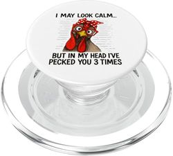 Poule Sarcastique mème rétro Humour Ferme PopSockets PopGrip pour MagSafe