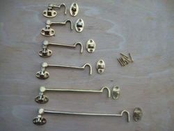 IRONMONGERY WORLD® Solid Polished Brass Cabin Hooks 7 Sizes 2"/3"/4"/6"/8"/10"/12" (10")