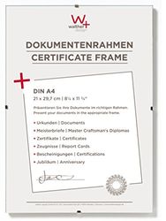 Walther Design RB130K5, Supporto per Immagini in Vetro Trasparente, Senza Cornice, per Incorniciare Documenti, Formato: 21 x 29.7 cm (DIN A4), Confezione da 5 Pezzi