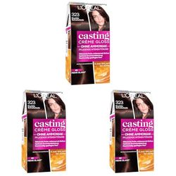 L'Oréal Paris Coloration sans ammoniaque et sans silicone - N°323 - Coloration intense avec baume réfléchissant brillant - Crème Gloss - Coloration capillaire - N°323 - Chocolat noir (marron)