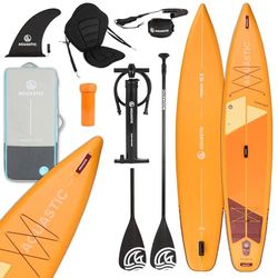 AQUASTIC Touring Opblaasbaar SUP-board, touring profiel, Drop Stitch Lite + stijfheid en lichtheid, 2600 g/m² enkellaags pvc, 381 × 76 × 15 cm, 355 l cilinderinhoud, 165 kg draagvermogen