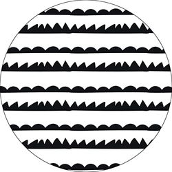 Bonateks, Ronde digitaal bedrukte muismat, antislip onderkant, voor kantoor en thuis, diameter: 22 cm