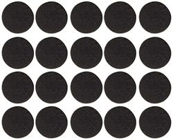 Metafranc 645006 645006 - Protetores de feltro para móveis e cadeiras (diâmetro, autocolantes, unidades), cor castanho, Ø 17 mm (20 Stück)