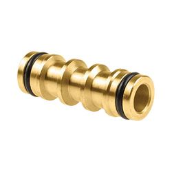 Cellfast Acoplamiento de Manguera Brass™ para la conexión Separable de Dos Extremos de Manguera de latón de 1/2" o 3/4", 52-840