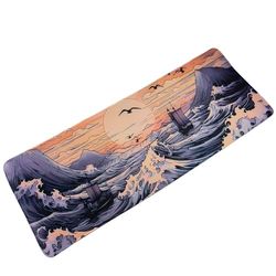 lachineuse – Alfombrilla de ratón XXL – La Ola Japonesa – 800 x 300 x 3 mm – Decoración Japonesa – Antideslizante y Resistente al Agua – Decoración de Oficina – Idea de Regalo de Japón Asia