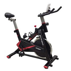 Indoor Cycling Cyclette da Allenamento con Porta Cellulare, Cardio sul Manurbio Cinghia in Velcro | Volano 15kg