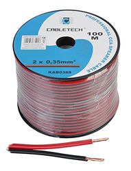 LECHPOL Accessori Marca Modello Cavo Altoparlante CCA 0.35mm Nero e Rosso