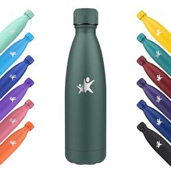 KollyKolla Thermosfles, 750 ml, roestvrijstalen waterfles, herbruikbare BPA-vrije thermosfles, metaal, voor sport, school, fitnessstudio, reizen