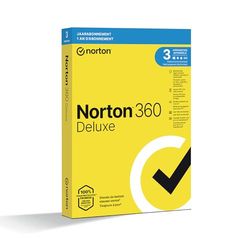 Norton 360 Deluxe 2024, antivirussoftware, internetbeveiliging, 3 Apparaten, 1 Jaar, Secure VPN en Password Manager, PCs, Macs, tablets en smartphones