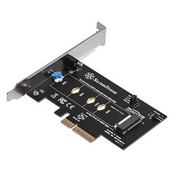 Silverstone SST-ECM21-E - SuperSpeed Carte d'extension PCI-E, PCI-E x4 à M.2 (NGFF), Conception sans vis, Prend en Charge PCI-E Gen. 4e