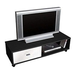 Berlioz Creations Oliver TV-meubel, 111 x 38 x 30 cm, zwart/wit