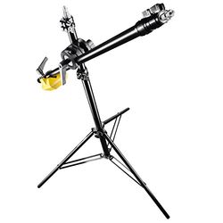 Walimex Pro WT-501 - Tripé com suporte tipo girafa para flashes de estúdio (altura máxima de 175 cm e capacidade de carga de 5 kg), preto