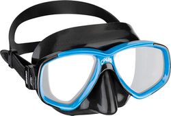 CRESSI Perla Mask Svart/Blå - Unisex Perla Scuba Mask Perfekt för Snorkling, Apné, Dykning, Svart/Blå, En Storlek