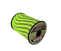 Cordamarket 8 mm Corde de drisse, unisexe, vert fluo, 50 m
