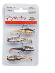 Berkley Pulse Agent E Soft Lure Pack, 4 Esche, Perfect Goby Imitazioni, Ben Adatto per Jigging, Recupero e Pesca Verticale, Quattro Colori Per Pesca, 14 g | 80 mm