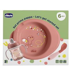Chicco Training Cup, First Spoon, Hot Brew Dish, Age 6 Months+, 0% BPA, Pink