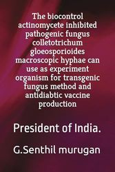 The biocontrol actinomycete inhibited pathogenic fungus colletotrichum gloeosporioides macroscopic hyphae can use as experiment organism for ... vaccine production: President of India.