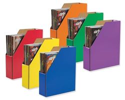 Classroom Keepers Magazine Holders, Assorted Colors, 12-3/8"H x 3-1/8"W x 10-1/4"D, 6 Pieces