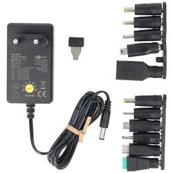 goobay Universele voeding 5,5 x 2,1 mm DC met 3 V - 12 V, max. 3,6 W / 1,2 A en 6 andere adapters