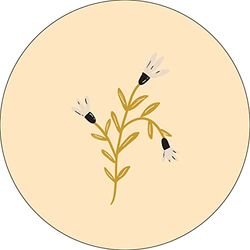 Bonateks, Tappetino per mouse rotondo con stampa digitale, base antiscivolo, per ufficio e casa, diametro: 22 cm