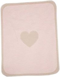 David Fussenegger Juwel 62661479 Couverture pour bébé Motif cœur Rose