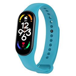 Bracelet de Montre pour Xiaomi Mi M5/M6/M7 Strap Bracelet de Rechange Xiaomi Mi Band Accessoires Bracelet de Montre pour Homme et Femme Bracelet de Montre de Rechange Bleu Ciel