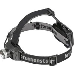 Brennenstuhl Linterna frontal LED LuxPremium/Linterna frontal con luz delantera y trasera, buena para hacer footing (IP44, con LED CREE, incl. pilas) negro