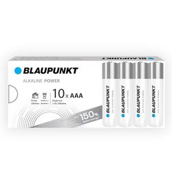 BLAUPUNKT AAA batterie alcaline, confezione da 10, per gli orologi a parete e telecomandi TV, LR03BPO/10CB