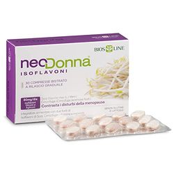 BIOS LINE Neodonna, Integratore Alimentare Menopausa Con Isoflavoni, Integratore Donna, Contrasta i Disturbi Della Menopausa (30 Compresse)