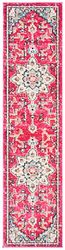Safavieh Tapis Boho pour Salon, Salle à Manger, Chambre à Coucher - Madison Collection, Tapis à Poil Court, Fuchsia et Bleu, 61 X 244 cm