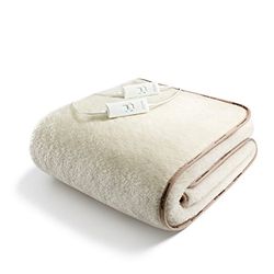 Imetec Scaldasonno Express, Surmatelas chauffant, 100 % laine et mérinos Deux places beige