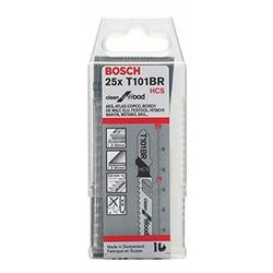 Bosch Professional 25 x decoupeerzaagblad T 101 BRF Clean for Hard Wood (voor Hardhout, rechte snede, accessoires Decoupeerzaag)