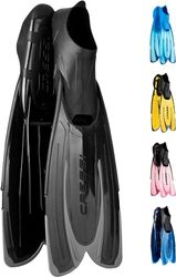 CRESSI Agua Fins - Palmes Chaussantes de Snorkeling, Noir/Argent, 35/36, Adultes