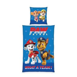 Paw Patrol sängkläder, örngott ca 80 x 80 cm, påslakan ca. 135 x 200 cm, med praktisk knapprad, 100% bomull