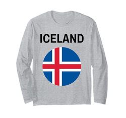 Bandera de Islandia moderna Manga Larga