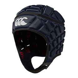 Canterbury CCC vuxen unisex rugby raze huvudskydd, scrum-keps, full täckning, mjuk kantad hakrem, designade hål hjälpventilation, skumstoppning huvudskydd, marinblå, M