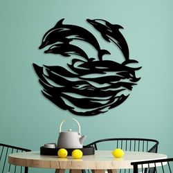 Stylish Black Decorative Metal Wall Accessory, 49 x 55 cm, 100% Metal, 1.5 mm Thickness, Perfect for Modern Home Decor & Art Display