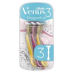 Gillette Venus 3 Dragonfruit Maquinillas Desechables, Pack De 3