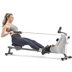 Sunny Health & Fitness Magnetisk roddmaskin, kompakt hopfällbar roddmaskin, supertyst och mjuk, exklusiv anslutning till SunnyFit-applikation - SF-RW521020