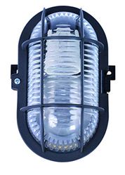 TEC HIT 138000 - Oblò ovale, 60 W, E 27, 22 x 18 x 8 cm, colore: nero